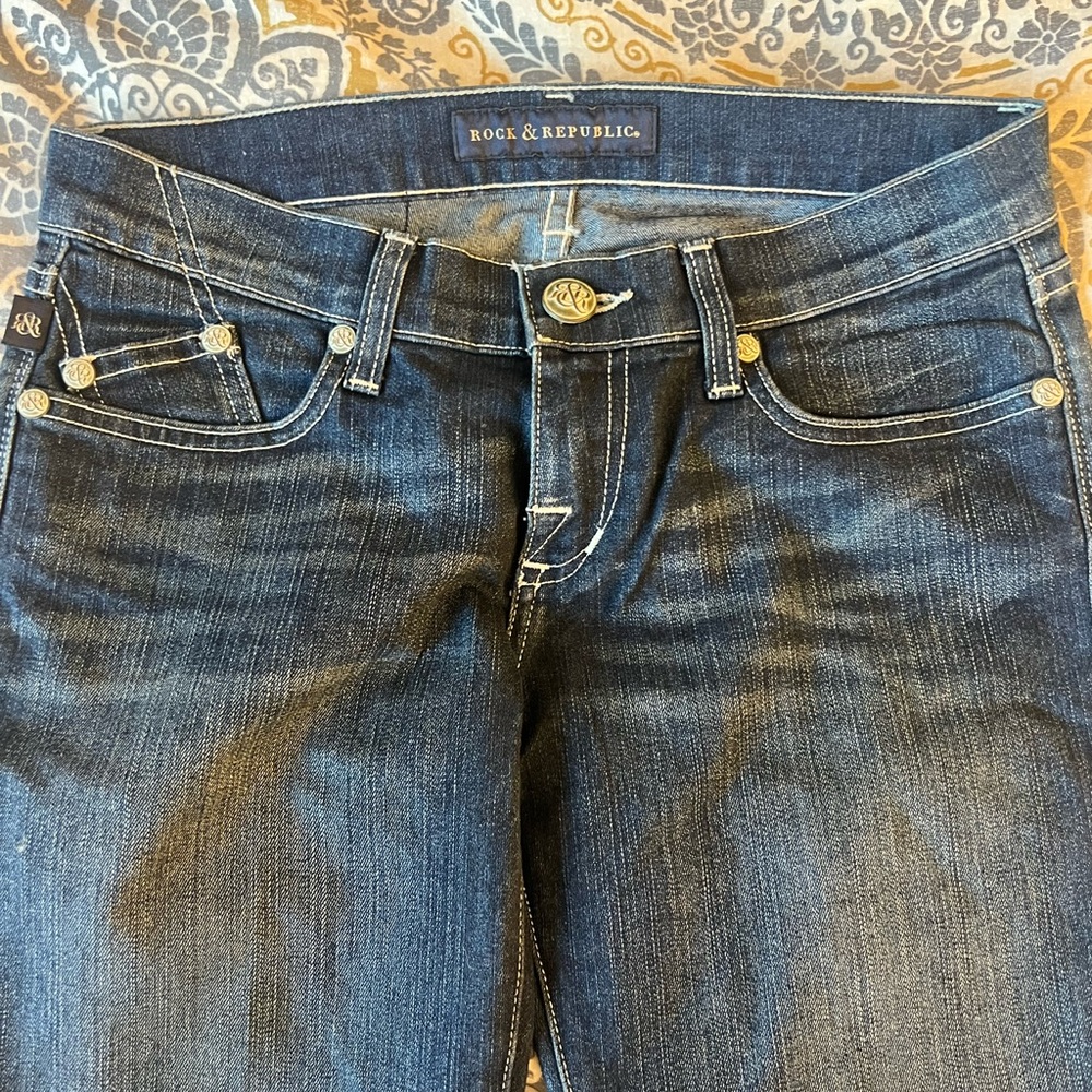 Rock & Republic Women's Dark Blue Skinny Jeans
